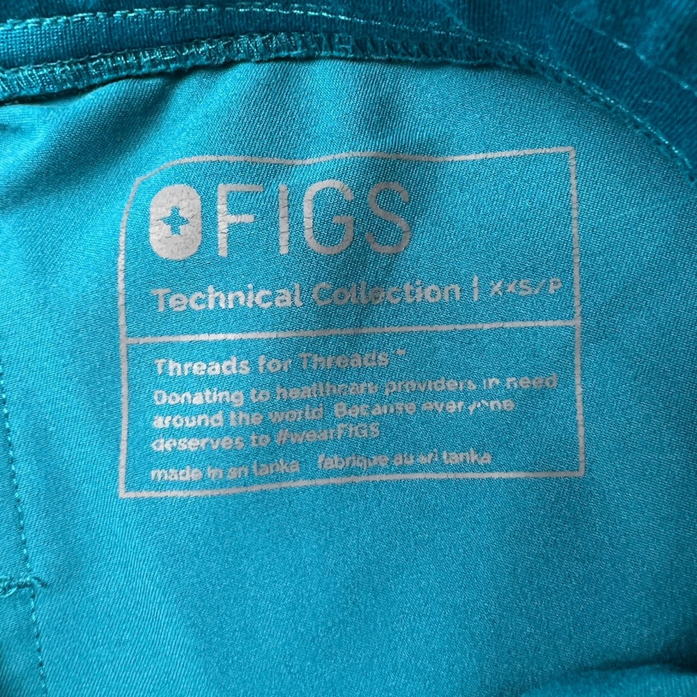 FIGS Zamora Jogger Scrub Pants Women XXS Lot of 2 Teal Rosewood Tech Healthcare - Picture 7 of 16